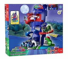 כח פיג'יי|PJ- חניון ענק+ מכונית מתכת ודמות- ילד חתול (מפקדה)