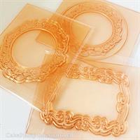 סט מסגרת אירית + לינדה + שרון במחיר מיוחד | מסגרות ליצירה בשוקולד | לקישוט עוגות וקינוחים מיוחדים