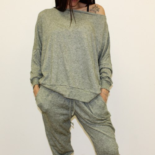 חליפת סריג נשים ירקרק