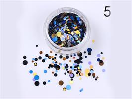 פייטים - מס' 5 - צבעוני כחול זהב ושחור