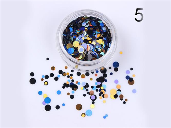 פייטים - מס' 5 - צבעוני כחול זהב ושחור