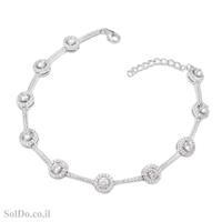 צמיד מכסף משובץ אבני זרקון  Z3127 | תכשיטי כסף 925