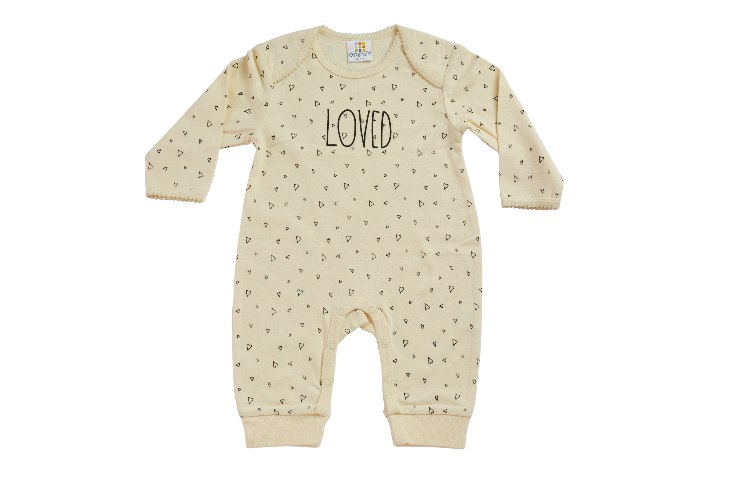 אוברול טריקו ארוך LOVED צהוב בננה