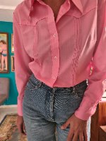 חולצת כפתורים ורודה מידה M/L