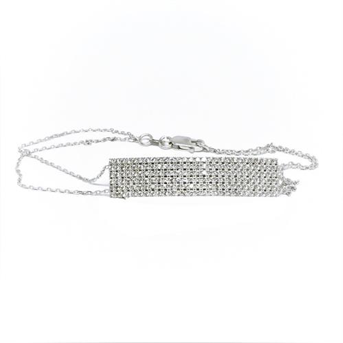 צמיד פלטה זהב משובץ זרקונים