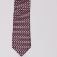 עניבה מודפסת עלים בורדו