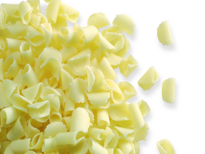 קישוטי שוקולד תלתלים חלב / לבן 4 ק''ג