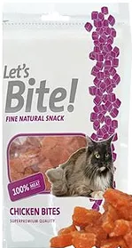 חטיף לחתול לטס בייט נגיסי עוף 80 גרם