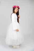שמלת אליזבת עם חצאית טול לבת מצווה