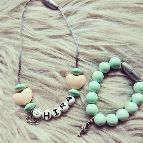 שרשרת לילדות עם שם ותליון- דגם שירה