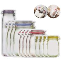 סט 12 יחידות אחסון מעוצבות לאיטום מזון ושימוש רב פעמי