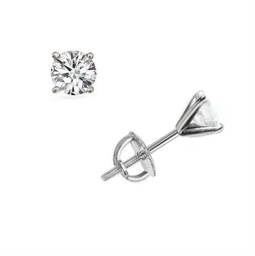 עגילי יהלומים 0.85 קראט בזהב 14 קאראט