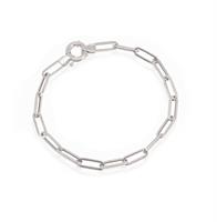 צמיד זהב חוליות לאישה דגם אטב עדין ודק │ צמיד זהב לבן│ צמיד זהב לאישה דגם אטב