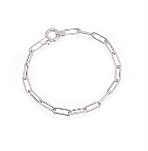 צמיד זהב חוליות לאישה דגם אטב עדין ודק │ צמיד זהב לבן│ צמיד זהב לאישה דגם אטב