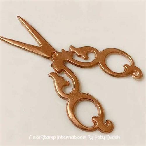 Curly handle Scissors chocolate mold 10cm