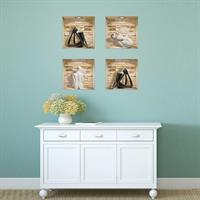 נישות אבנים פסלים שחורים ולבנים