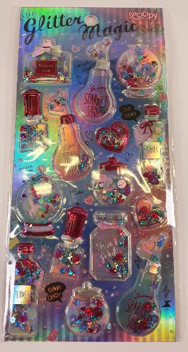 מדבקות LOOPY פאפי גליטר - מיקס שייקר