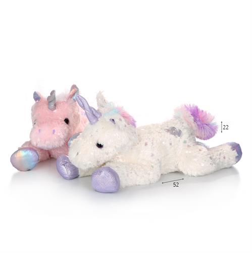 בובה רכה חד קרן מנצנץ 52 סמ