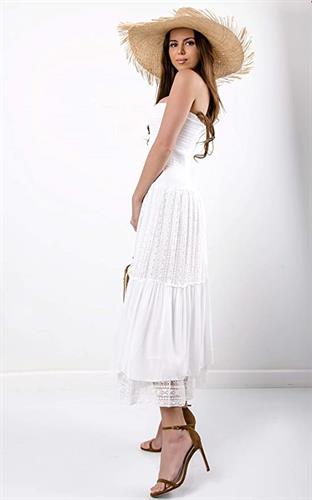 חצאית/שמלת סטרפלס GUESS לבן