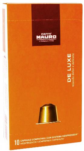 10 קפסולות תואמות נספרסו Caffe Mauro DE LUXE