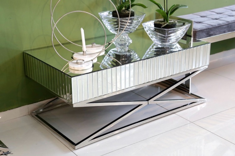 שולחן סלון מלבני רסיטל רגליים נרוסטה