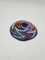 כיפה צבעונית דגם זגזג