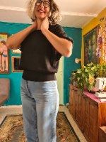 סריג שחור עדין ומושלם מידה L/XL