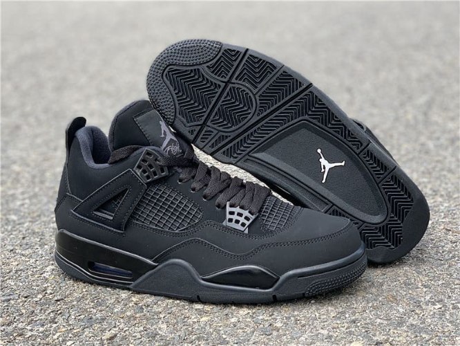 nike air jordan retro 4 all black