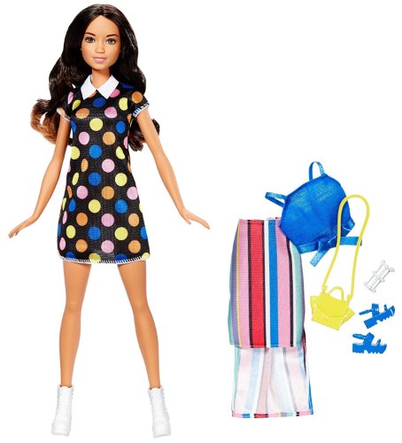 ברבי בובה + צבגדים -Barbie Fashions Brunette Doll