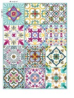 מדבקות לאריחים 15*15 ס''מ סגול עמוק דגם 1285