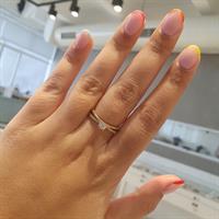 טבעת זהב 14K משובצת יהלומים 0.55CT