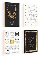 רביעייה שחור, לבן זהב