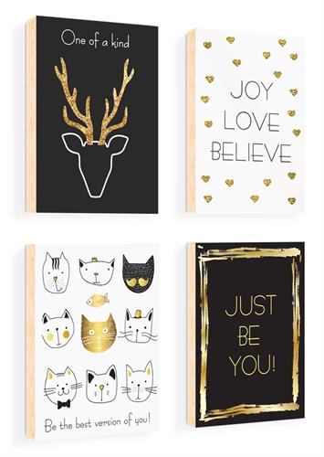 רביעייה שחור, לבן זהב