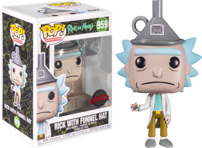בובת פופ! ריק ומורטי - ריק עם כובע משפך (אקסקלוסיבי)