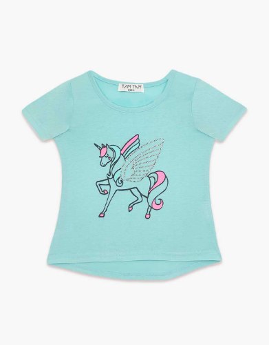 חולצה בנות טריקו מעוצבת סוס