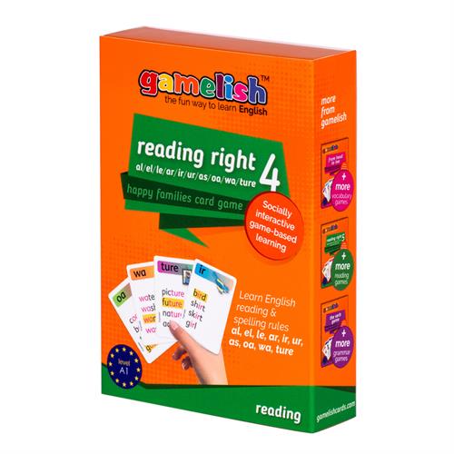 משחק רביעיות באנגלית gamelish | קוראים נכון reading right 4