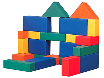 דלי קוביות עץ- 42 חלקים