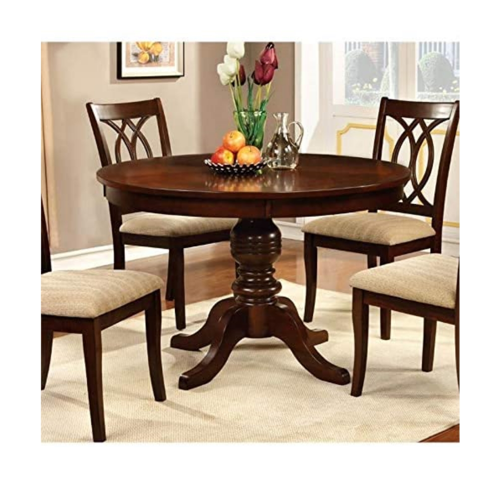 BOWERY HILL שולחן אוכל הכן עגול בדובדבן | BLACKDOT