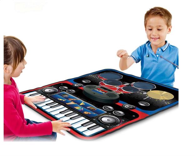 שטיח מוזיקלי - מערכת תופים ואורגן ביחד