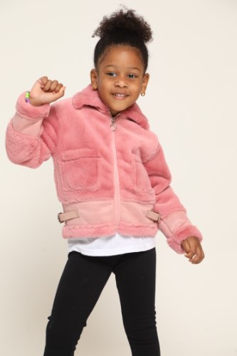 גקט בנות פליז קצר