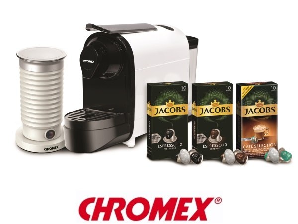CRHOMEX סט מכונת קפה + מקציף חלב חשמלי דגם MFCM100W