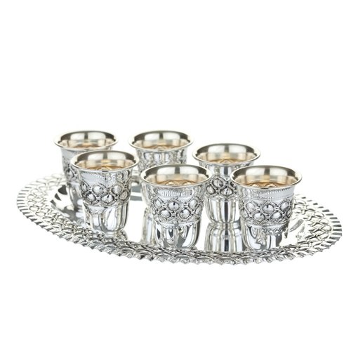 סט שישיית כוסות ליקר על מגש דגם טיפות | מורשת
