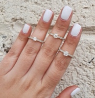 טבעות אירוסין - טבעת יהלומים יוקרתית 0.87 קראט