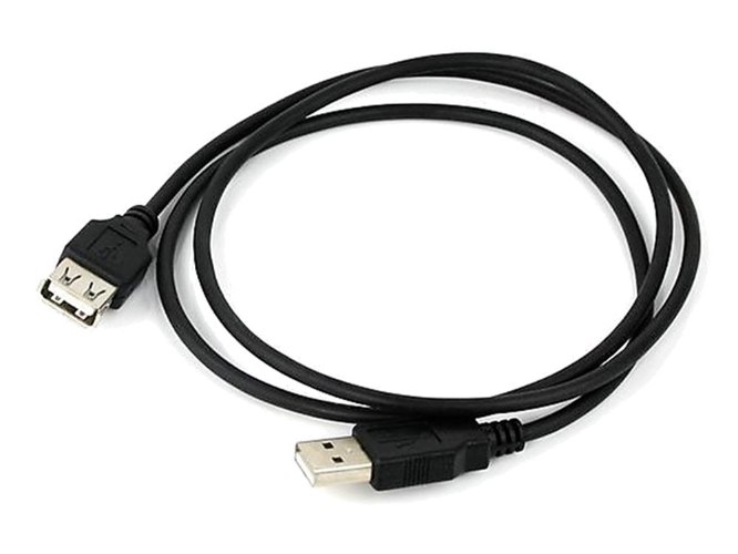 כבל מאריך USB2.0 זכר A לחיבור USB2.0 נקבה A באורך 0.2 מטר