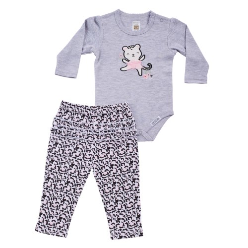 חליפת מעבר חתלתולת בלט אפור מלאנג'