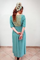 שמלת תחרה- טורקיז בהיר
