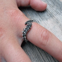 Sterling Silver Octopus Ring