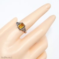 טבעת מכסף משובצת אבן סיטרין  RG6328 | תכשיטי כסף 925 | טבעות כסף