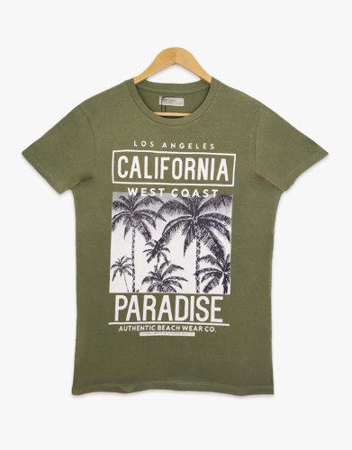 חולצת טריקו גברים מודפס CALIFORNIA