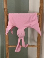 שמיכי ארנבוני- עם הדפס שם התינוק- דגם ורוד בייבי